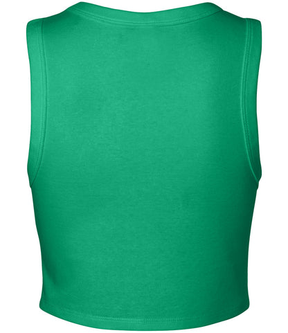 Bella Ladies Micro Rib Muscle Crop Tank Top