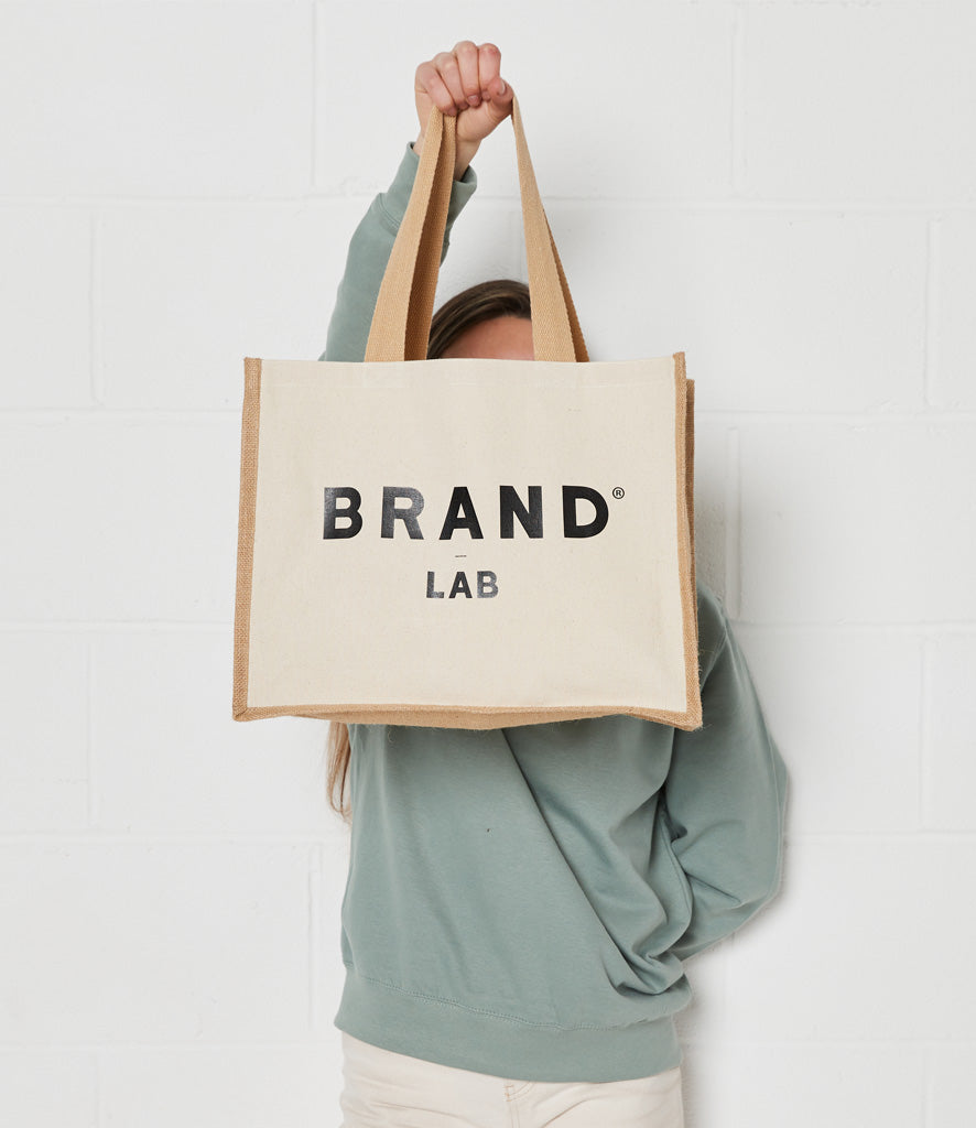 Brand Lab Jute and Canvas Shopper