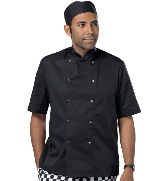 Dennys Short Sleeve Press Stud Chef's Jacket