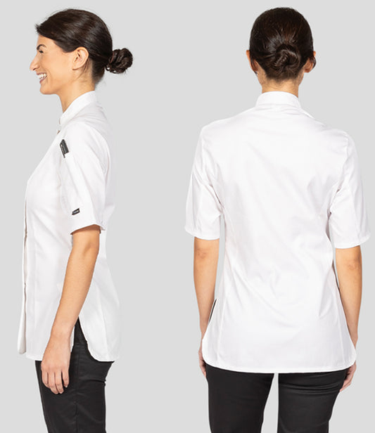 Dennys Ladies Short Sleeve Premium Chef's Jacket