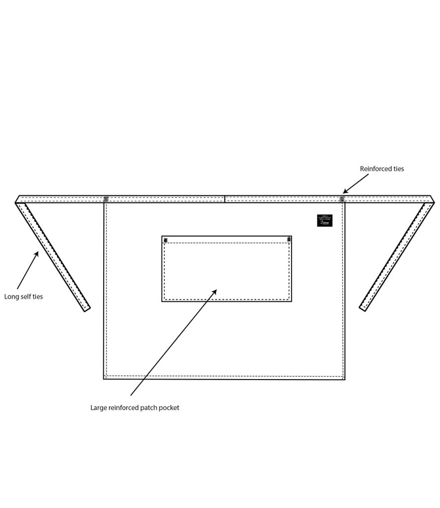 Dennys Polyester Waist Apron with Pocket