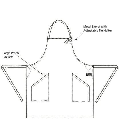 Dennys Canvas Apron with Metal Eyelets