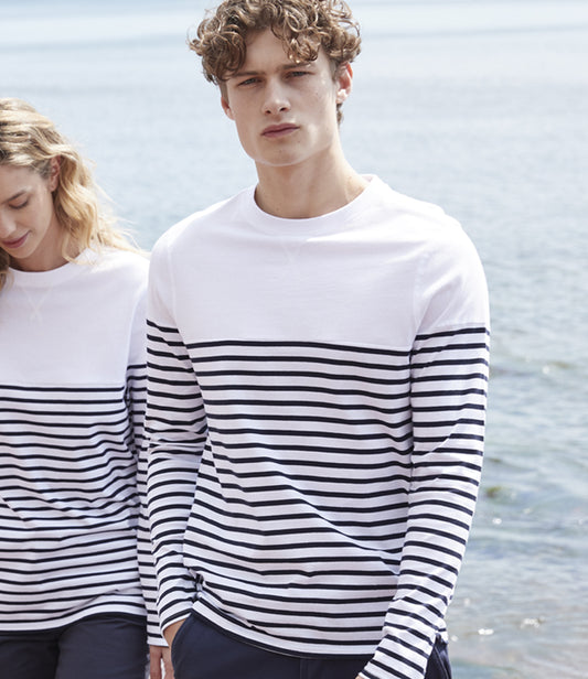 Front Row Unisex Long Sleeve Breton Striped T-Shirt