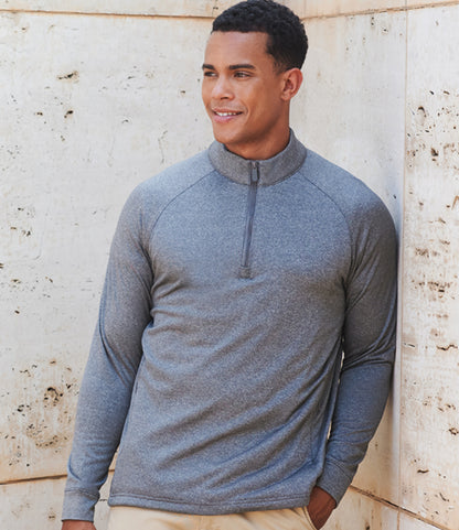 Henbury Zip Neck Wicking Top
