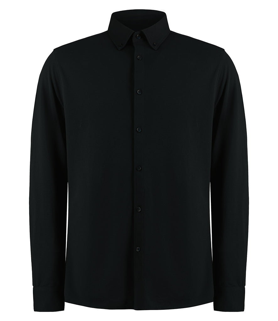 Kustom Kit Long Sleeve Superwash® 60°C Piqué Shirt