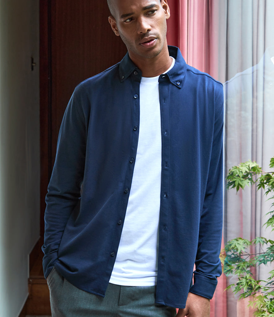 Kustom Kit Long Sleeve Superwash® 60°C Piqué Shirt