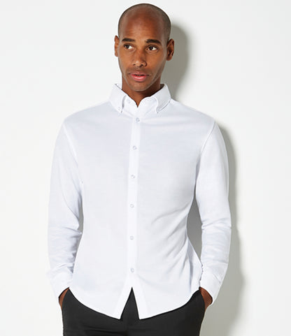 Kustom Kit Long Sleeve Superwash® 60°C Piqué Shirt