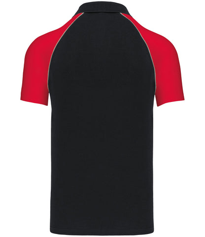 Kariban Baseball Cotton Piqué Polo Shirt