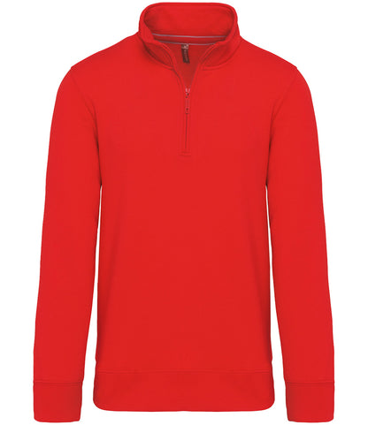 Kariban Zip Neck Sweatshirt