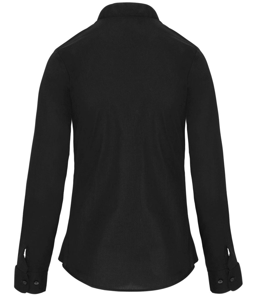 Kariban Ladies Long Sleeve Mandarin Collar Shirt