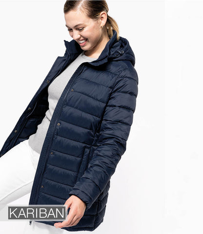 Kariban Ladies Lightweight Long Padded Parka Jacket