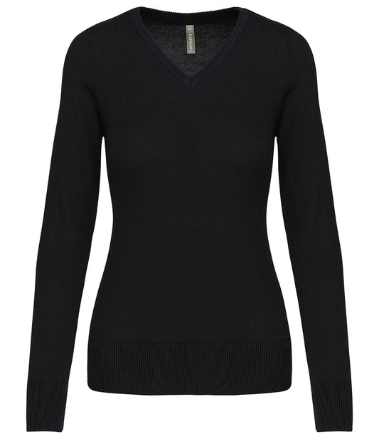 Kariban Ladies Cotton Acrylic V Neck Sweater