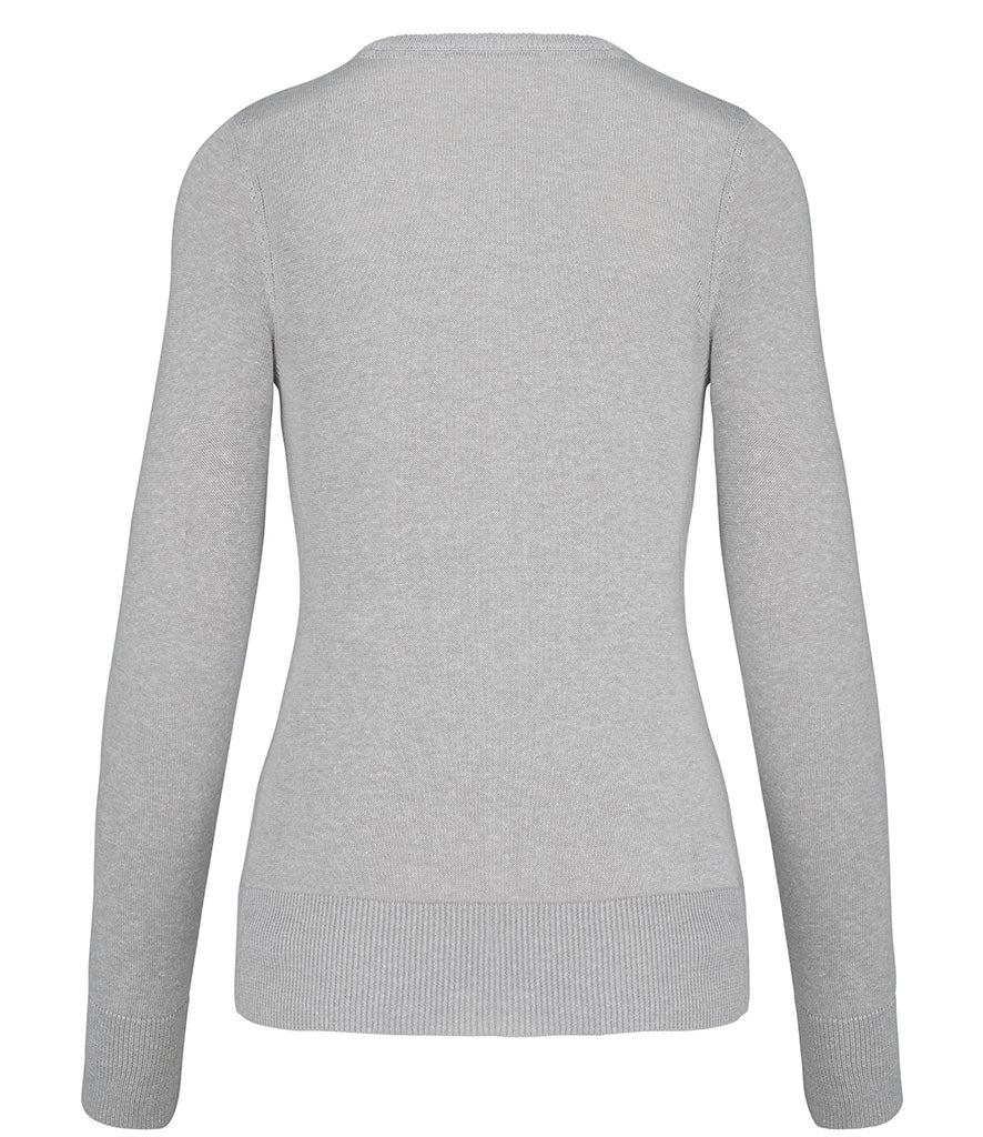 Kariban Ladies Cotton Acrylic V Neck Sweater