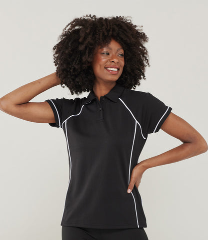 Finden + Hales Ladies Performance Piped Polo Shirt