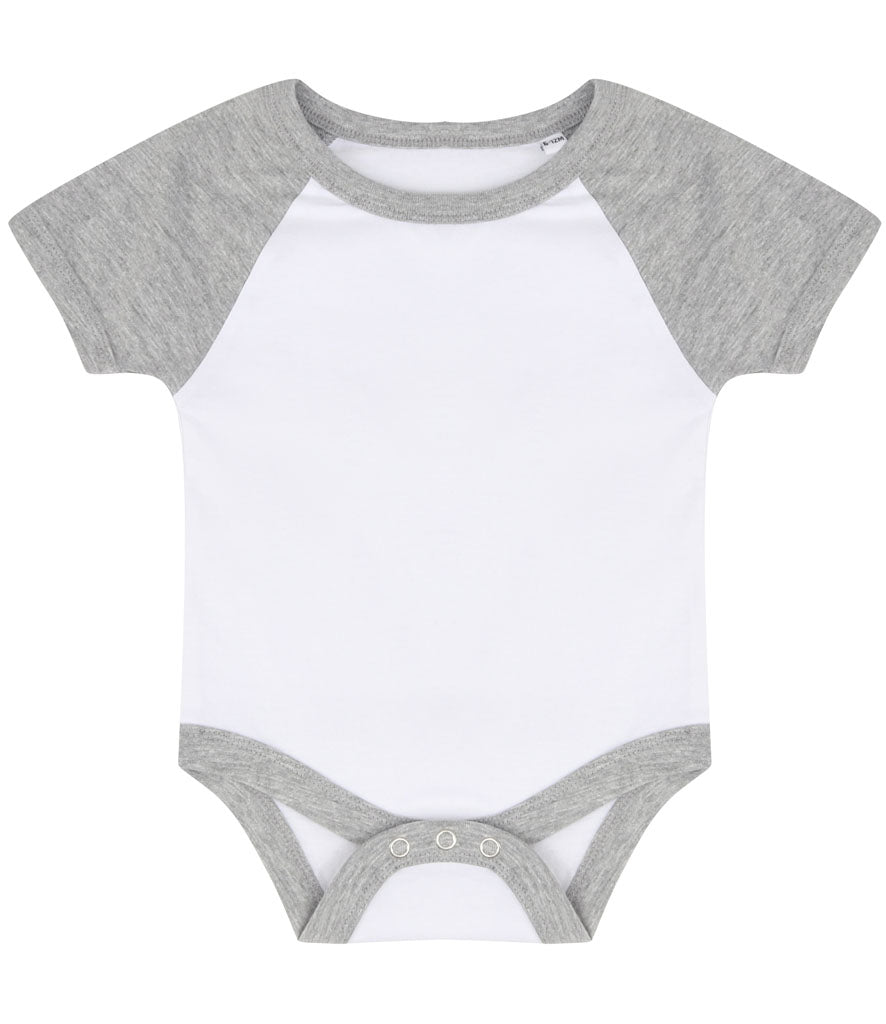 Larkwood Essential Short Sleeve Baby Baseball Bodysuit