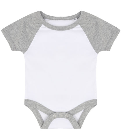 Larkwood Essential Short Sleeve Baby Baseball Bodysuit