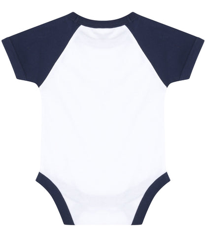 Larkwood Essential Short Sleeve Baby Baseball Bodysuit