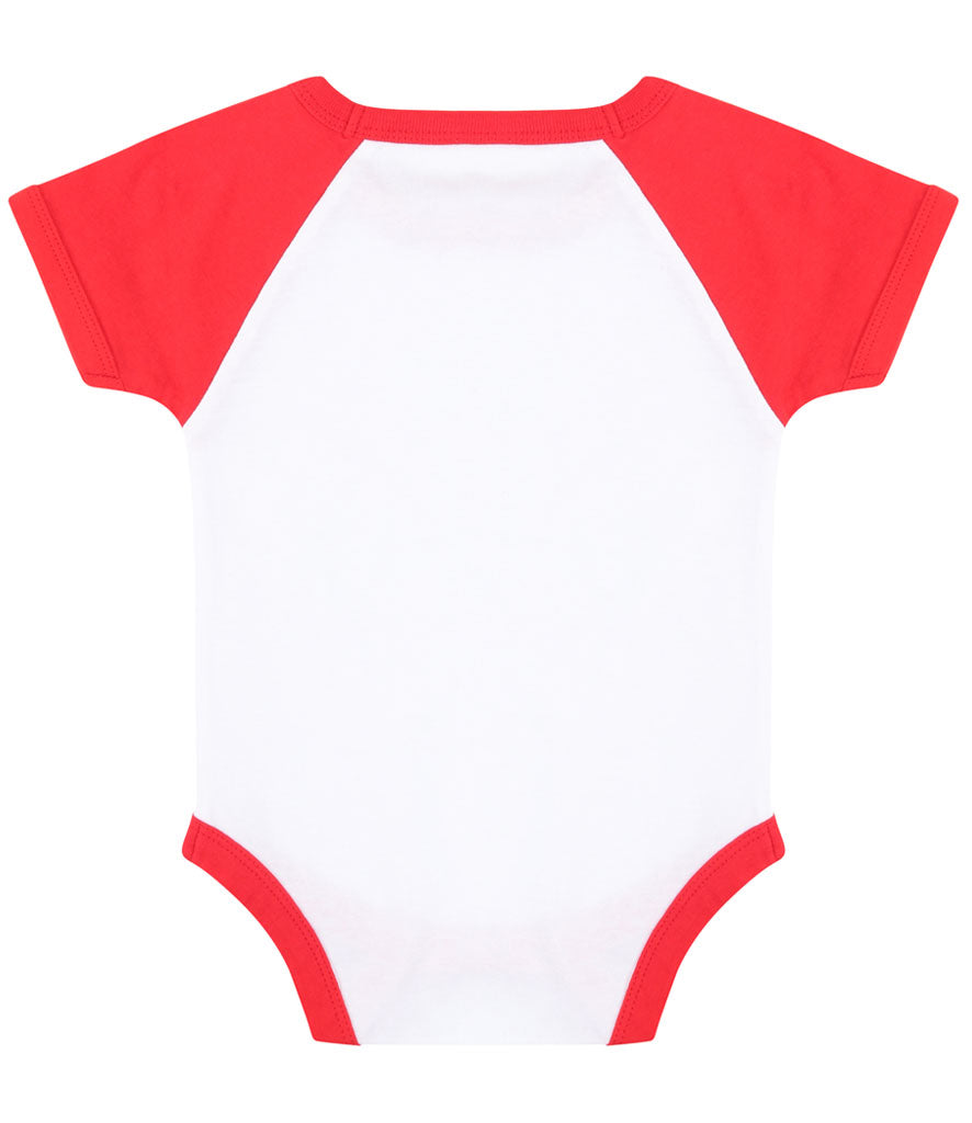 Larkwood Essential Short Sleeve Baby Baseball Bodysuit