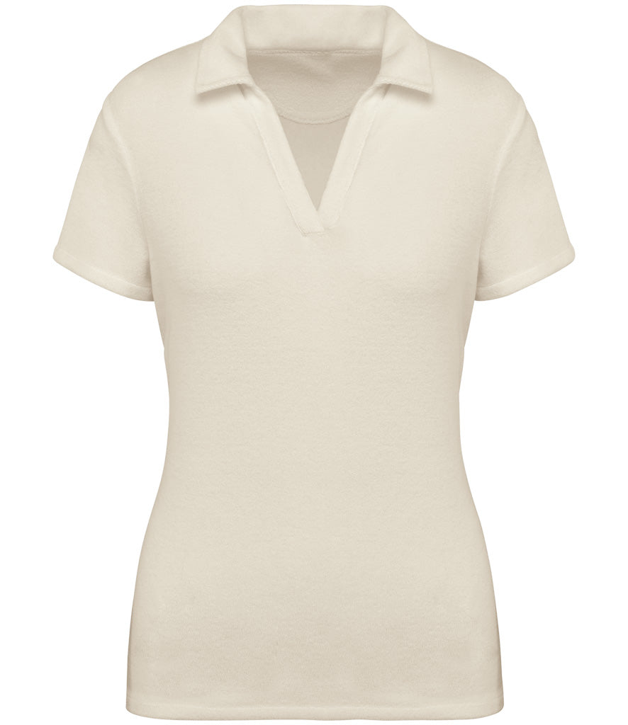 Native Spirit Ladies Terry Towel Polo Shirt