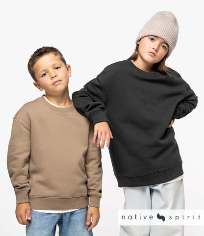 Native Spirit Kids Oversized Round Neck Sweatshirt