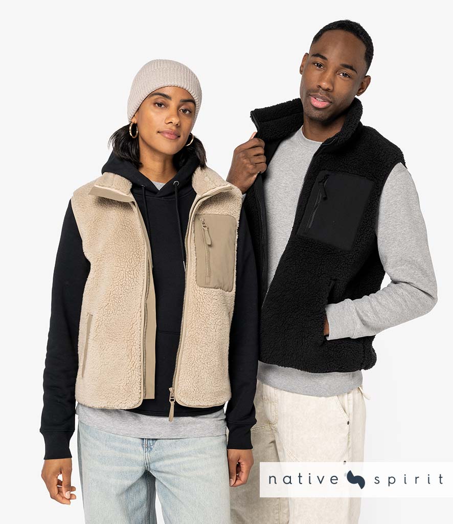 Native Spirit Unisex Sherpa Bodywarmer