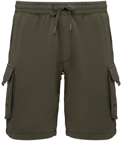 Native Spirit French Terry Washed Effect Cargo Shorts