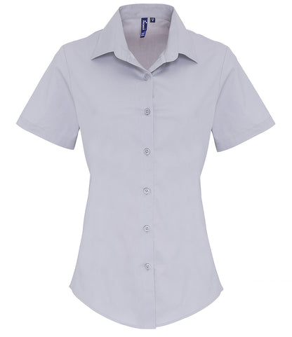 Premier Ladies Short Sleeve Stretch Fit Poplin Shirt