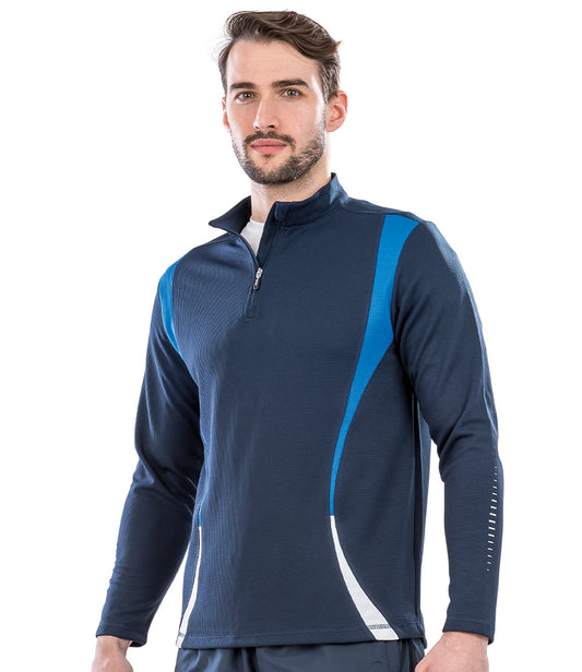 Spiro Unisex Zip Neck Trial Training Top