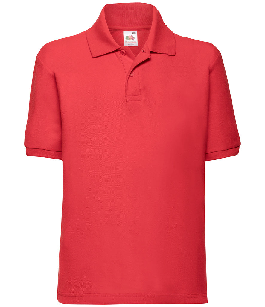 Fruit of the Loom Kids Poly/Cotton Piqué Polo Shirt