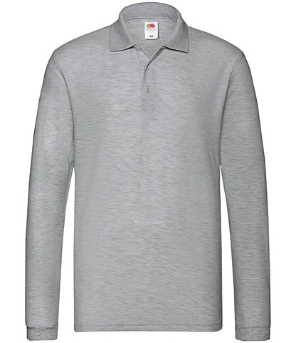 Fruit of the Loom Premium Long Sleeve Cotton Piqué Polo Shirt