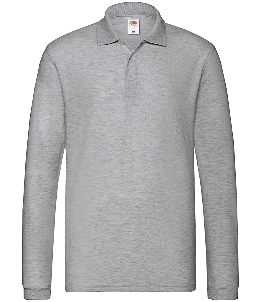 Fruit of the Loom Premium Long Sleeve Cotton PiquÃ© Polo Shirt