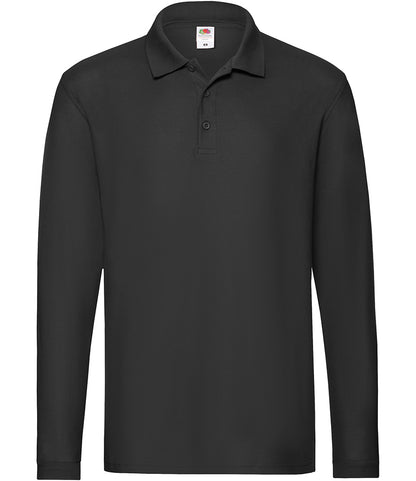 Fruit of the Loom Premium Long Sleeve Cotton Piqué Polo Shirt