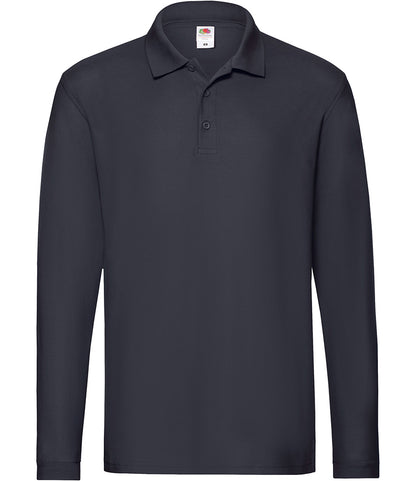 Fruit of the Loom Premium Long Sleeve Cotton Piqué Polo Shirt