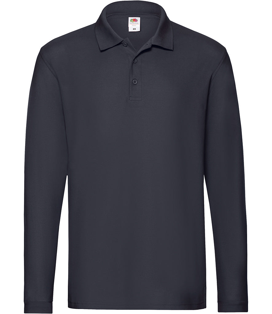 Fruit of the Loom Premium Long Sleeve Cotton PiquÃ© Polo Shirt