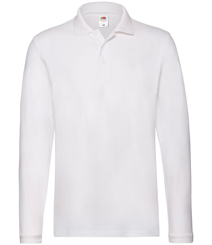 Fruit of the Loom Premium Long Sleeve Cotton PiquÃ© Polo Shirt
