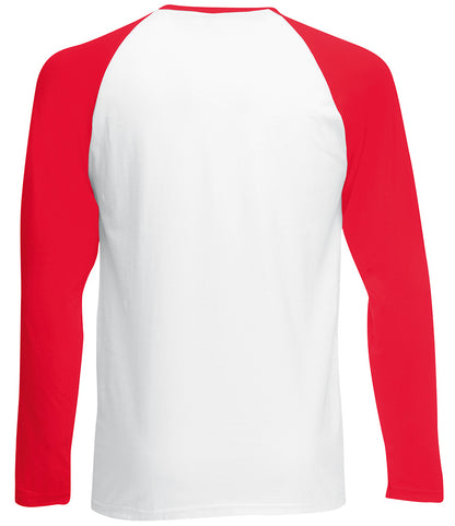 Fruit of the Loom Contrast Long Sleeve Baseball T-Shirt
