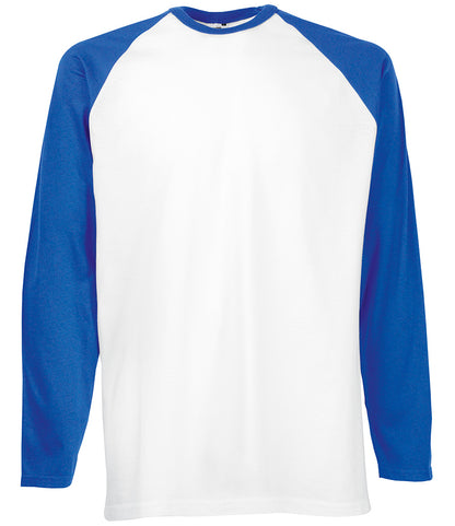 Fruit of the Loom Contrast Long Sleeve Baseball T-Shirt