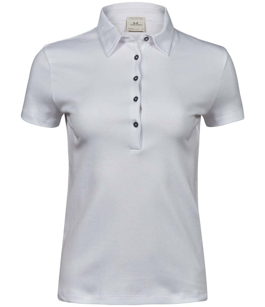 Tee Jays Ladies Pima Cotton Interlock Polo Shirt