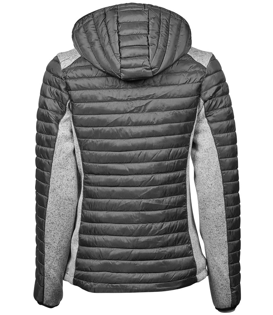 Tee Jays Ladies Crossover Hooded Padded Outdoor Jacket