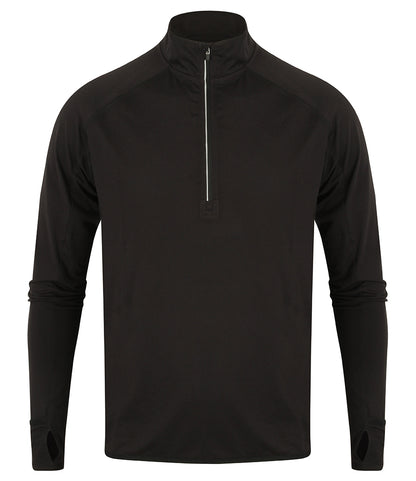 Tombo Long Sleeve Zip Neck Performance Top