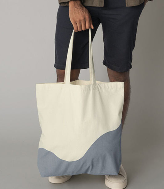 Westford Mill Organic Cotton Wave Print Maxi Tote Bag