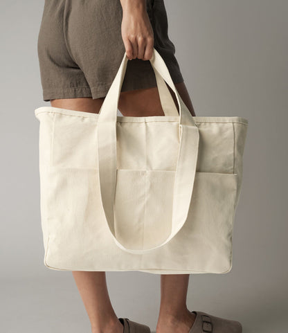 Westford Mill Double Handle Cargo Pocket Tote Bag