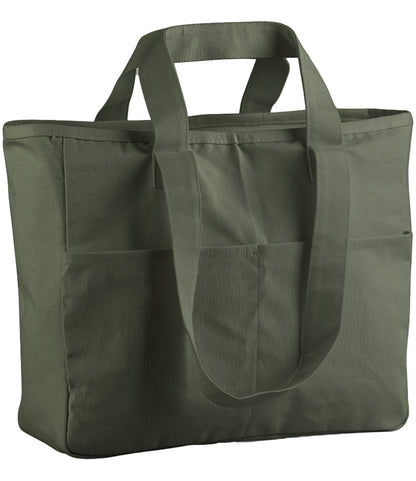 Westford Mill Double Handle Cargo Pocket Tote Bag