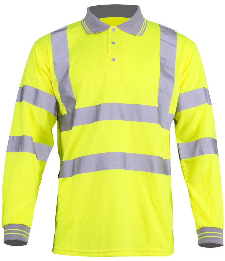 Warrior Hi-Vis Long Sleeve Polo Shirt