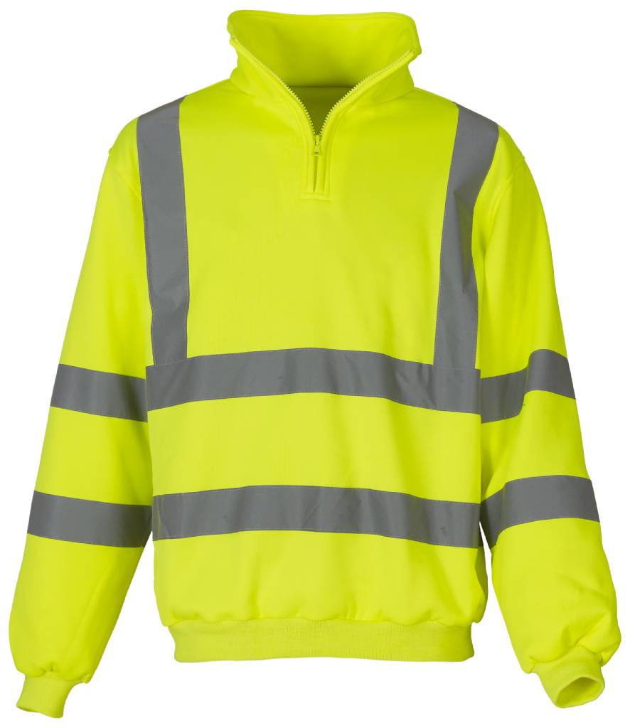 Yoko Hi-Vis Zip Neck Sweatshirt